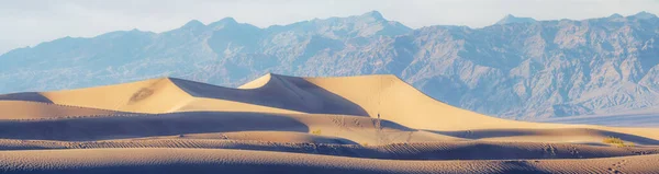 Mesquite Flat Sand Dunes Parque Nacional Del Valle Muerte Panorama —  Fotos de Stock