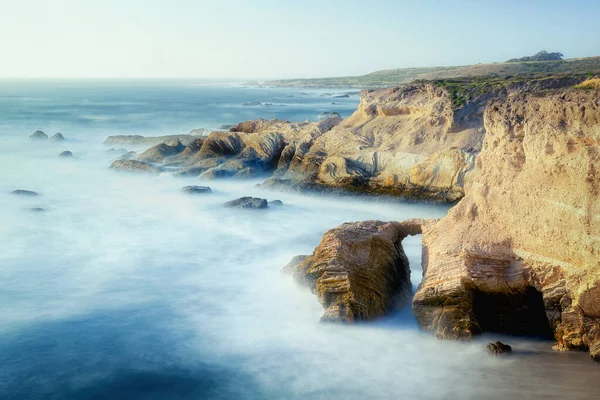 Montana Oro Eyalet Parkı Ndaki Pasifik Okyanusu Açıklarındaki Rocky Kıyı — Stok fotoğraf