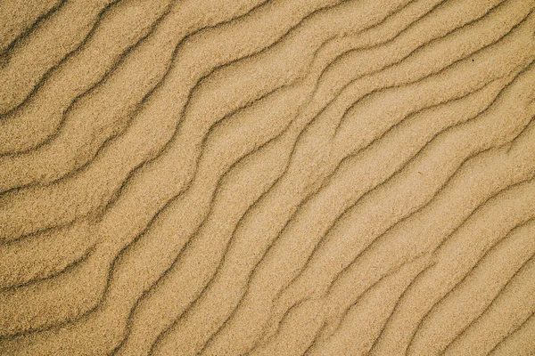 Ondes Sable Fond Texturé Abstrait Journée Venteuse Sur Plage Motif — Photo