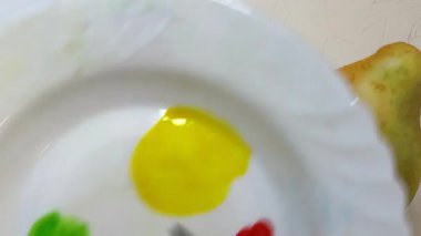 Armutların suluboya resmi devam ediyor. Yüksek kalite 4k görüntü