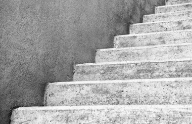 Soyut modern beton merdiven kompozisyon