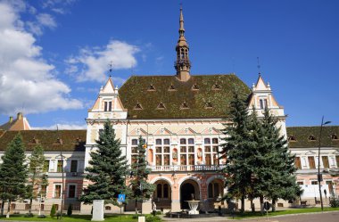 Deva Cityscape Transilvanya, Romanya, Avrupa'nın