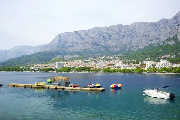 Toeristisch Uitzicht Makarska Resort Aan Dalmatische Kust Kroatië Europa — Stockfoto