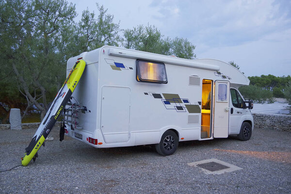  Modern camper in Zadar Camping, Croatia, Europe
