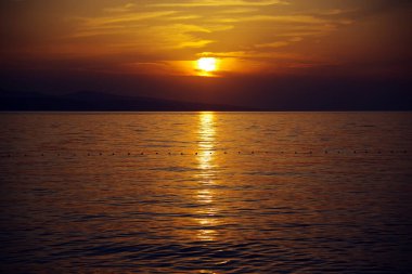 Makarska Riviera, Dalmaçya Sahili, Hırvatistan ve Avrupa 'da Günbatımı