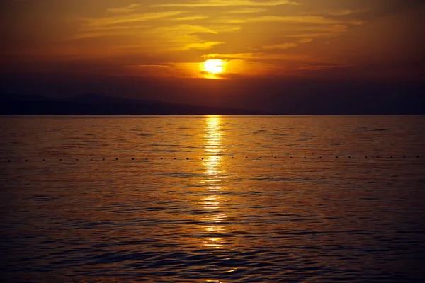 日没On Makarska Riviera Dalmatian Coast クロアチア ヨーロッパ — ストック写真