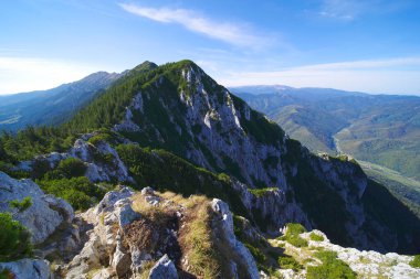 Piatra Craiului Dağları 'ndaki Alp manzarası, Romanya, Avrupa