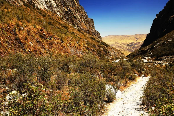 Alpine Landschaft Cordiliera Blanca Cohup Valley Peru Südamerika — Stockfoto