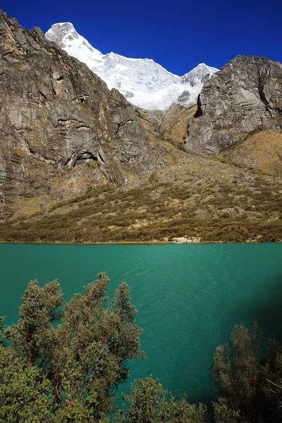 Laguna Llanganuco Cordilera Blanca Peru Jižní Amerika — Stock fotografie