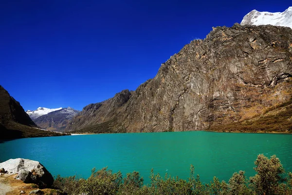 Laguna Llanganuco Cordilera Blanca Peru Jižní Amerika — Stock fotografie