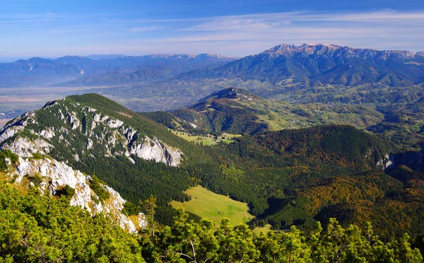 Tidig Höst Alpint Landskap Piatra Craiului Bergen Rumänien Europa — Stockfoto