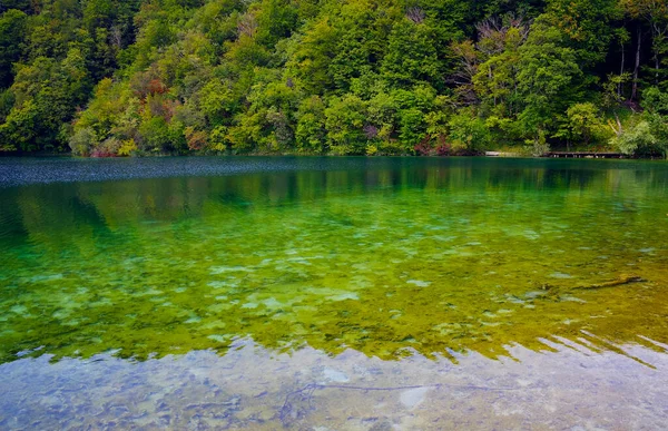 Tidlig Høstlandskap Ved Plitvice Lakes Kroatia Europa – stockfoto