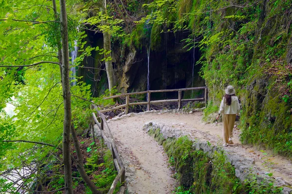 Paisaje Principios Otoño Los Lagos Plitvice Croacia Europa —  Fotos de Stock