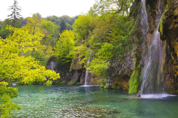Paesaggio Autunnale Laghi Plitvice Croazia Europa — Foto Stock