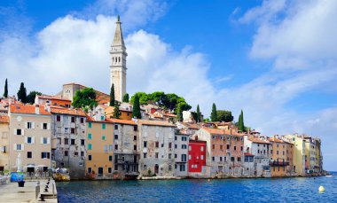 Rovinj tatil beldesi, Istrian Yarımadası, Hırvatistan, Avrupa