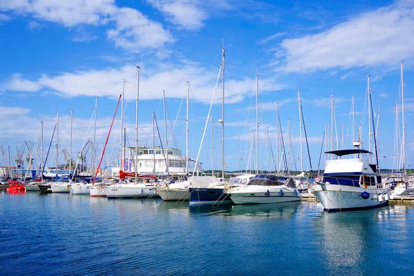 Yachts Adriatic Sea Harbour Pula Croatia Europe — Stock Photo, Image