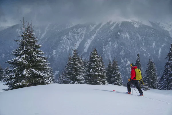 Ski Tour Godeanu Mountains Carpathians Romania Europe — Stock Photo, Image