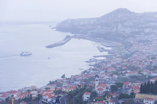 Funchal in fog — Stock Photo, Image