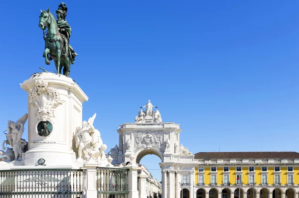 Rua Augusta's Triumphal Arch, Lisbon, Portugal — Stock Photo, Image