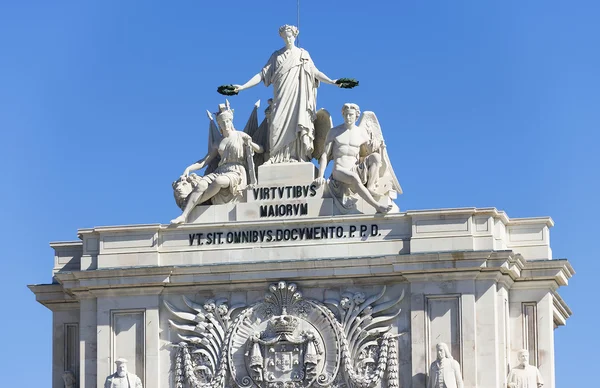 Arco Triunfal da Rua Augusta, Lisboa, Portugal — Fotografia de Stock