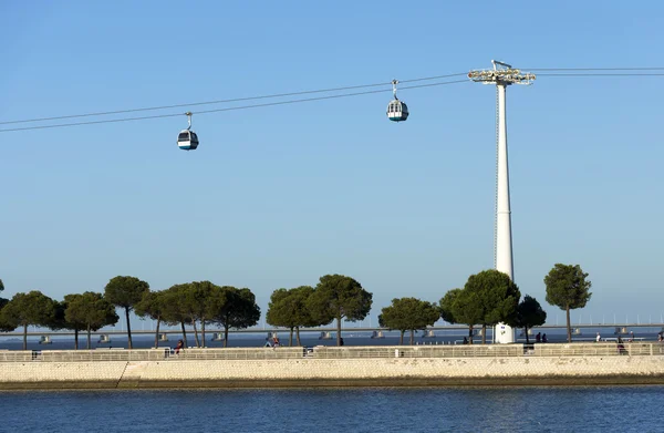 Aerial gondolas in Lisbon, Portugal — Stock Photo, Image