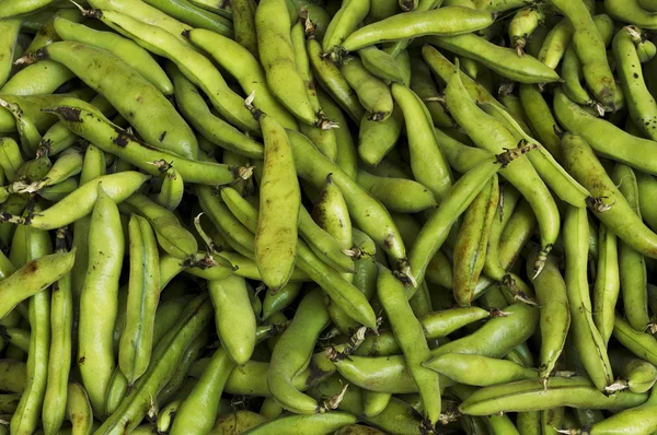 Gröna bönor på gården marknaden — Stockfoto