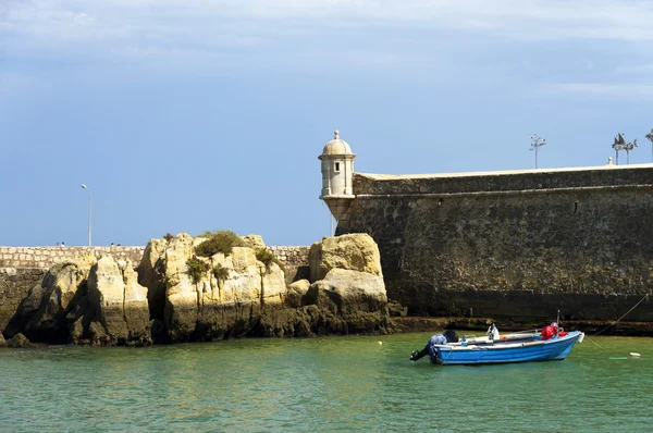 Torre medievale di Fortaleza da Ponta da Bandeira a Lagos — Foto Stock