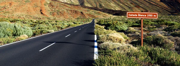 Estrada no Parque Nacional El Teide — Fotografia de Stock