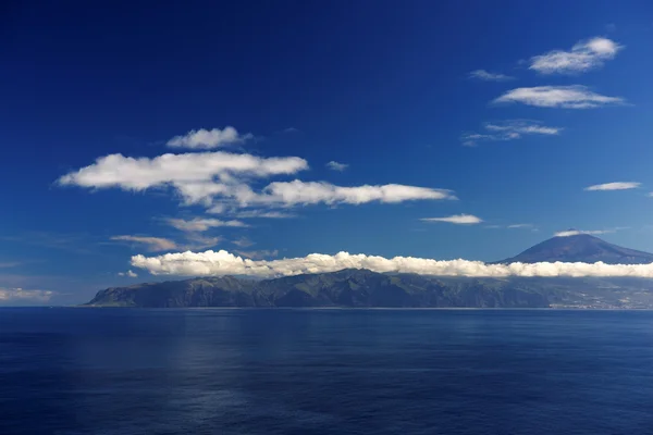 Vulcano Teide visto da di Agulo Village, La Gomera — Foto Stock