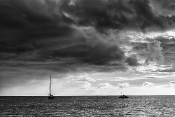 Stormy clouds over Los Cristianos resort in Tenerife — Stock Photo, Image