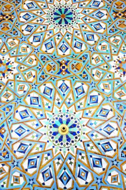 Hassan II Camii Casablanca'da dekorasyon detay