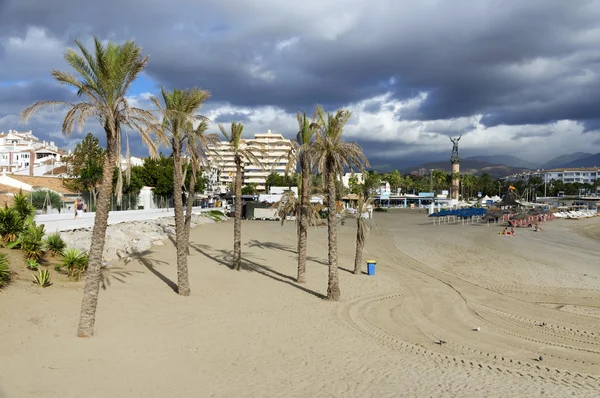 Marbella písečná pláž, Španělsko, Evropa — Stock fotografie
