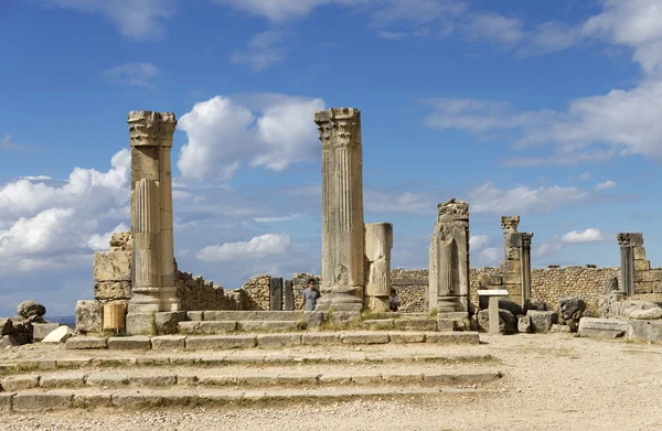 Cesarstwo rzymskie ruiny roamn miasta Volubilis — Zdjęcie stockowe