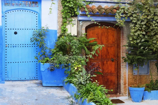 Detalle arquitectónico en Chefchaouen — Foto de Stock