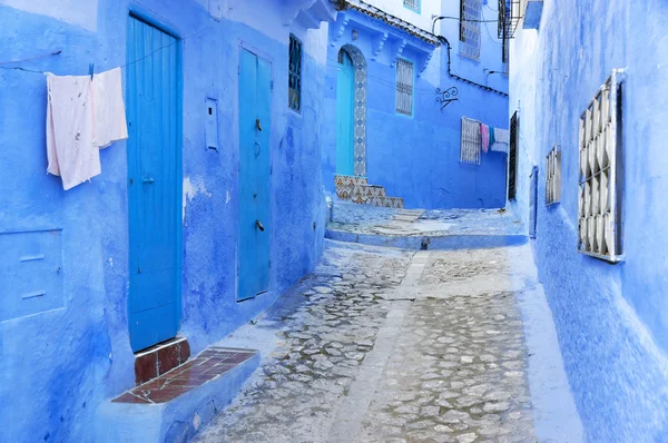 Építészeti részletek Chefchaouen városában — Stock Fotó