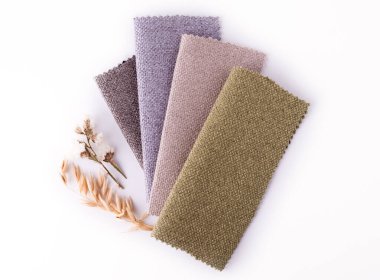 Light Set Yelken Şampanyası ve gri renkler topçu tekstil örnekleri. Kumaş dokusu arkaplanı