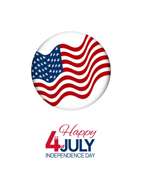 Independence Day, 4. Juli 4. Juli Feiertagsbanner mit Symbolen der USA-Flagge und rot-blau-weißem Stern. Bewegungselemente — Stockvektor