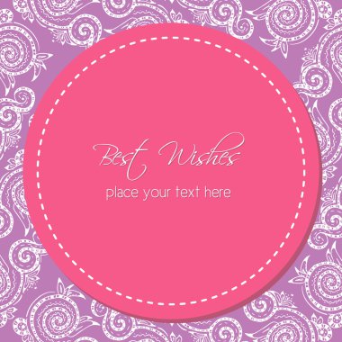 Zentangle el çekilmiş çiçek renk desen ziyaret ve iş kartları, flayers vb için.