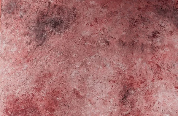 Elvont Beton Piros Rózsaszín Fekete Háttér Horzsolások Fröccsenések Texturált Kézzel — Stock Fotó