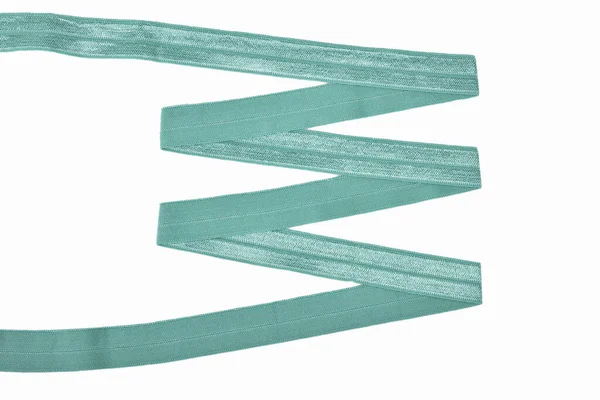 Smaragdová Elastická Páska Spodního Prádla Pro Oblečení Podprsenky Bílém Pozadí — Stock fotografie
