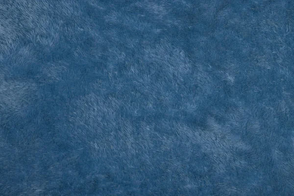 Bleu Abstrait Texture Artificielle Fourrure Tissu Fond Gros Plan Matériel — Photo