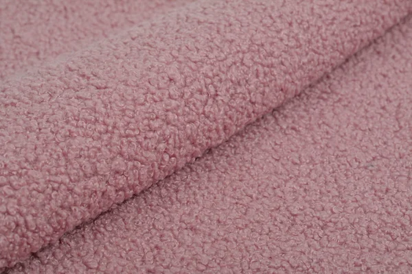 Rose Karakul Résumé Texture Artificielle Fourrure Tissu Fond Gros Plan — Photo