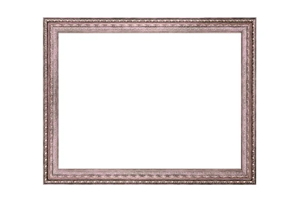 Pink Classic Old Vintage Wooden Mockup Canvas Frame Isolated White — Stock Fotó