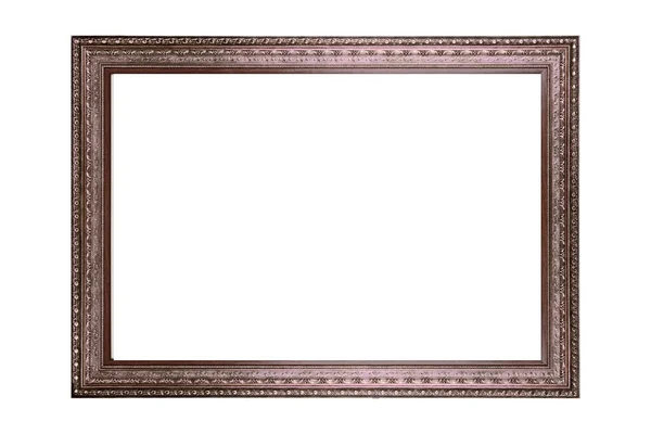Pink Classic Old Vintage Wooden Mockup Canvas Frame Isolated White — Φωτογραφία Αρχείου