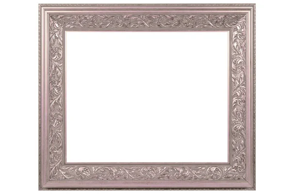 Pink Classic Old Vintage Wooden Mockup Canvas Frame Isolated White — Zdjęcie stockowe