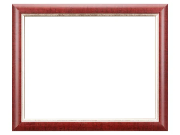 Quadro Lona Mockup Madeira Vintage Clássico Vermelho Isolado Fundo Branco — Fotografia de Stock