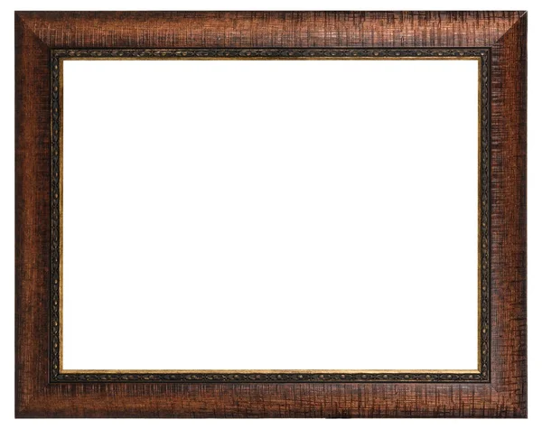 Brown mockup canvas frame isolated on white background — Stock Photo, Image