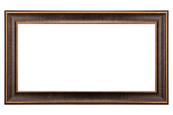 Marco de lona mockup marrón aislado sobre fondo blanco —  Fotos de Stock