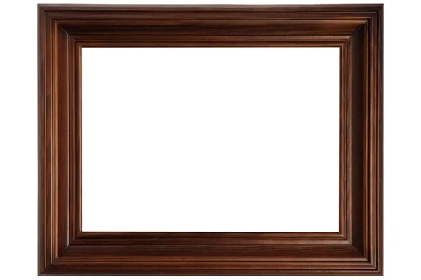 Brown mockup canvas frame isolated on white background — Stock Photo, Image