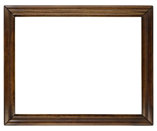 Bruin Klassiek Oud Vintage Houten Mockup Canvas Frame Geïsoleerd Witte — Stockfoto